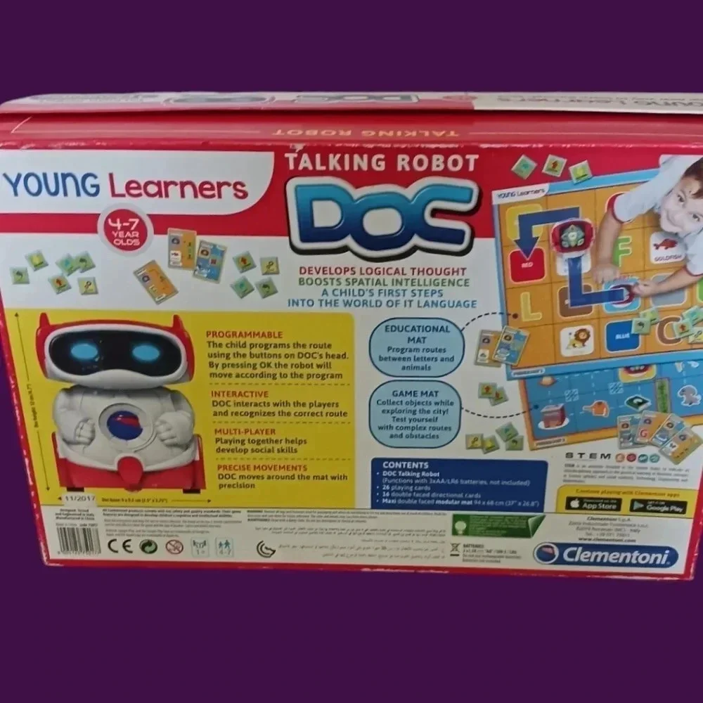Clementoni doc educational talking robot game young learner 4 & 7 years olds